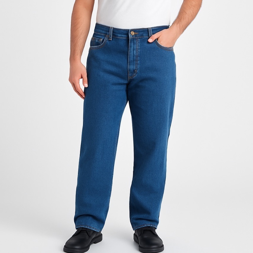 Wrangler mens straight leg jeans durable 100 cotton classic denim 42x30